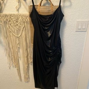 FashionNova Black MIDI Dress